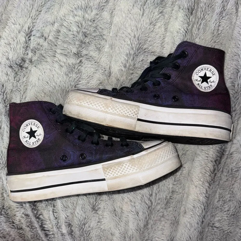Converse Chuck Taylor All Star Hi Lift platform floral design sneakers Size 5